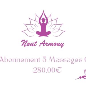 Forfait de 5 massages d’une heure