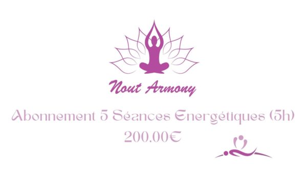 Forfait de 5 séances énergétiques d’une heure